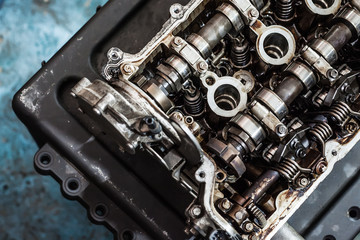 Wall Mural - car engine cylinder head repair.