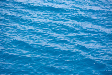 Wall Mural - Blue sea water blurred ripple background. Aegean Sea, Turkey