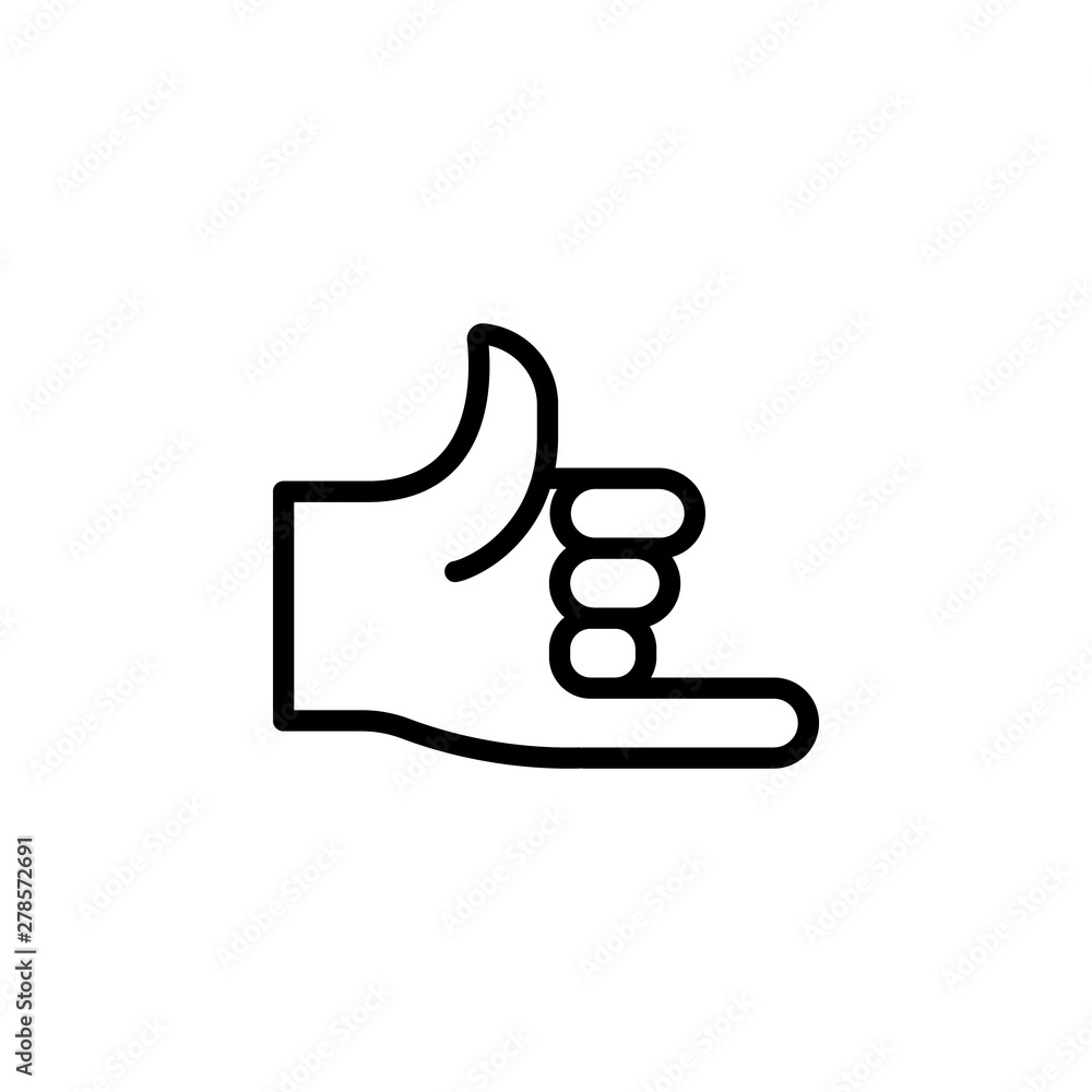 Hand call gesture outline icon. Element of hand gesture illustration ...
