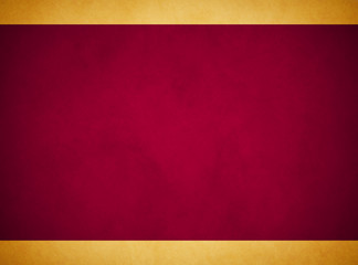 Wall Mural - Elegant Rich Red Grunge Background. Rich Gold Header Footer