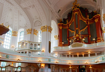 Interior of Saint Michael's Church in Hamburg