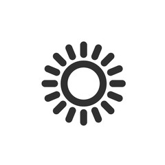 Aufkleber - Sun icon template color editable. Sun symbol vector sign isolated on white background. Simple logo vector illustration for graphic and web design.