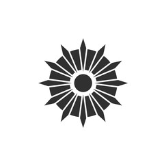Poster - Sun icon template color editable. Sun symbol vector sign isolated on white background. Simple logo vector illustration for graphic and web design.