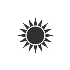 Aufkleber - Sun icon template color editable. Sun symbol vector sign isolated on white background. Simple logo vector illustration for graphic and web design.