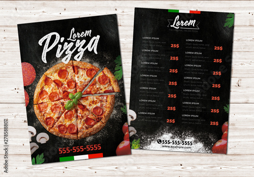 Pizza Restaurant Flyer Layout Kaufen Sie Diese Vorlage Und Finden Sie Ahnliche Vorlagen Auf Adobe Stock Adobe Stock