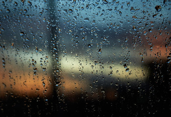 Wall Mural - Rain drops on the glass