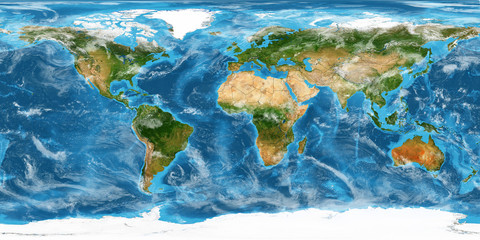 Planet Earth Europe View Isolated (Elements of this image furnished by NASA). 3D rendering 