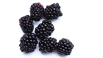 Poster - Blackberry on a white background closeup