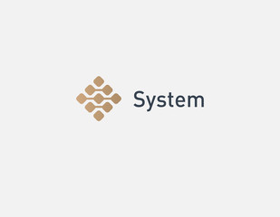 creative abstract golden technology logo for it company
