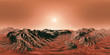 © dottedyeti - surface of planet Mars, 8K HDRI map, spherical environment panorama background, light source illustration (3d equirectangular rendering)