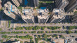 © AmazingAerialAgency - Top down aerial view of multistoreys buildings of ATS society by the main road in day light, Indrapuram, Delhi ncr, India.