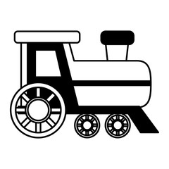 Sticker - train toy on white background