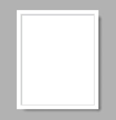 Wall Mural - empty white frame in realistic style. vector illustration