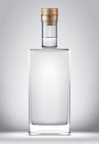 Fototapeta  - Glass bottle mockup. With cork version