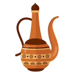 Wall Mural - indian teapot folk isolated icon