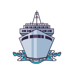 Poster - ship cruise boat travel icon