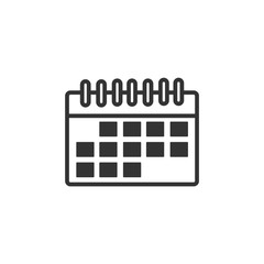 Leinwandbilder - Calendar icon template color editable. Calender on the wall symbol vector sign isolated on white background. Simple logo vector illustration for graphic and web design.