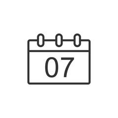 Poster - Calendar icon template color editable. Calender on the wall symbol vector sign isolated on white background. Simple logo vector illustration for graphic and web design.