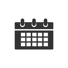 Poster - Calendar icon template color editable. Calender on the wall symbol vector sign isolated on white background. Simple logo vector illustration for graphic and web design.