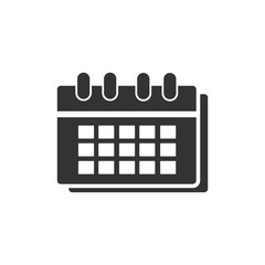 Poster - Calendar icon template color editable. Calender on the wall symbol vector sign isolated on white background. Simple logo vector illustration for graphic and web design.
