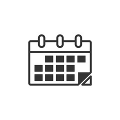Poster - Calendar icon template color editable. Calender on the wall symbol vector sign isolated on white background. Simple logo vector illustration for graphic and web design.