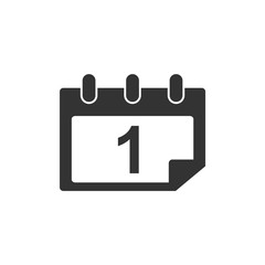 Leinwandbilder - Calendar icon template color editable. Calender on the wall symbol vector sign isolated on white background. Simple logo vector illustration for graphic and web design.