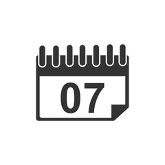 Poster - Calendar icon template color editable. Calender on the wall symbol vector sign isolated on white background. Simple logo vector illustration for graphic and web design.