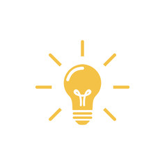 Poster - Light bulb icon template color editable. Lightbulb solution idea and creativity symbol vector sign isolated on white background. Simple logo vector illustration for graphic and web design.