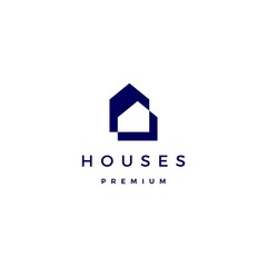 Wall Mural - house home architect mortgage facade logo vector icon illustration