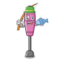 Poster - Fishing immersion blender isolated in the cartoon