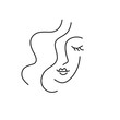 © ColorValley - Woman face line drawing icon, logo, lable. Design far spa salon, skin care, hair care,  hairdressing salon