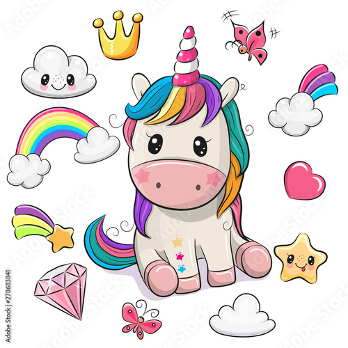 cartoon-unicorn-and-set-of-cute-design-elements