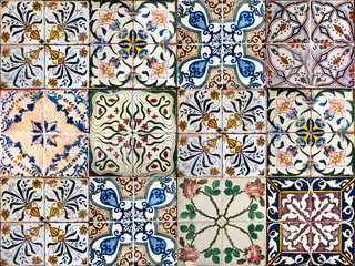 Poster - Background of vintage ceramic tiles