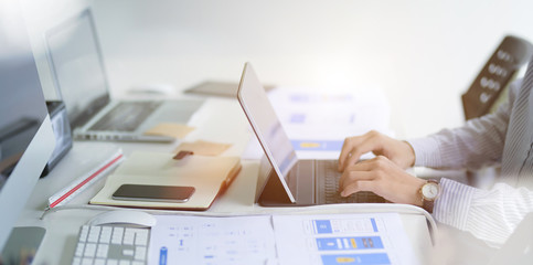 UI designer drawing website ux app development