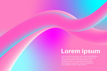 Leinwandbilder - Minimal Glow Fluid Flow Colorful Abstract Design For Website Advertising Brochure Background. Modern Trendy Gradient Futuristic Element Multi Color Tone Illustration Concept.