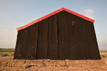 Corrugated Iron Hut At Rye Harbour Nature Reserve