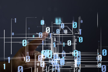 digital network and data concept