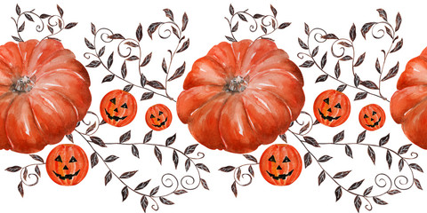watercolor background drawind cheerful holiday halloween