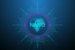 © BAIVECTOR - Nano technologies abstract background. Cyber technology concept. Artificial Intelligence, virtual reality, bionics, robotics, global network, microprocessor, nano robots. Vector illustration, banner