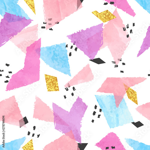 Seamless abstract geometric pattern. Vector colorful background.