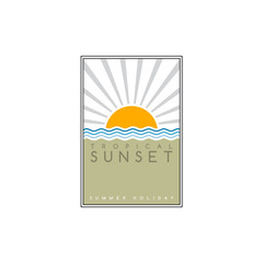 Sticker - beach vacation summer holiday tropic island