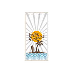 Sticker - beach vacation summer holiday tropic island