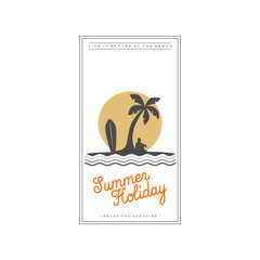 Sticker - beach vacation summer holiday tropic island