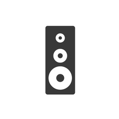 Aufkleber - Speaker icon template color editable. Sound symbol vector sign isolated on white background. Simple logo vector illustration for graphic and web design.