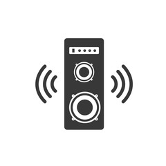 Poster - Speaker icon template color editable. Sound symbol vector sign isolated on white background. Simple logo vector illustration for graphic and web design.