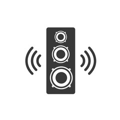 Poster - Speaker icon template color editable. Sound symbol vector sign isolated on white background. Simple logo vector illustration for graphic and web design.