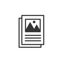 Fototapete - Flyer icon template color editable. Brochure symbol vector sign isolated on white background. Simple logo vector illustration for graphic and web design.