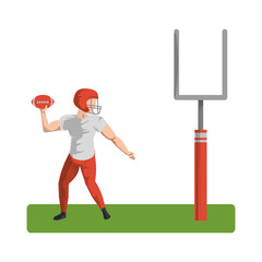 Canvas Print - american football sport game cartoon