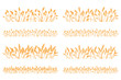 Vector silhouette of wheat. Set. Wheat in a field on a white background