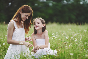 mother and daughter in the park